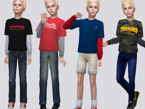 Sims 4 — Stefan Shirt Kids by McLayneSims — TSR EXCLUSIVE Standalone item 15 Swatches MESH by Me NO RECOLORING Please
