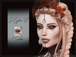 Sims 4 — D Eyeliner V4 by Reevaly — 4 Swatches. Teen to Elder. For Female. Base Game compatible. Handdraw. Please do not