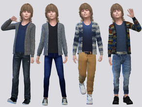 Sims 4 — Anthony Cardigan Kids by McLayneSims — TSR EXCLUSIVE Standalone item 11 Swatches MESH by Me NO RECOLORING Please