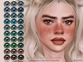 Sims 4 — Eyes NB09 Default + FacePaint  by MSQSIMS — - All Genders - All Ages - 30 Colors - Facepaint Category - Eyes