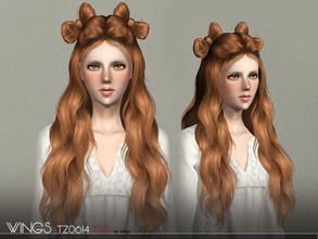Sims 3 — WINGS HAIR TS3 TZ0614 F by wingssims — S4 conversion All LODs Smooth bone assignment hope you like it