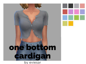 Sims 4 — One Button Cardigan by EvieSAR — - basegame - 14 swatches - custom thumbnails - all maps - not allowed to