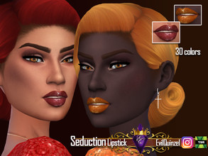 Sims 4 — Seduction Lipstick by EvilQuinzel — - Lipstick category; - Female and male; - Teen + ; - All species ; - 30