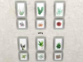 Sims 4 — Fat plants pics p.3 by so87g — Set of 6 paintings. Cost : 100 you can found it in Paintings. All my preview
