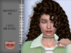 Sims 4 — Mouthpreset N19 by PlayersWonderland — Custom thumbnail Non default You can find it by clicking on the mouth of