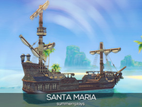 Sims 4 — Santa Maria by Summerr_Plays — Once a dreaded pirate ship the famous Santa Maria is now one of Sulani most