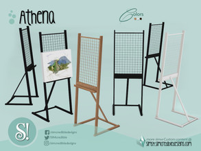 Sims 4 — Athena easel by SIMcredible! — by SIMcredibledesigns.com available at TSR 3 colors variations
