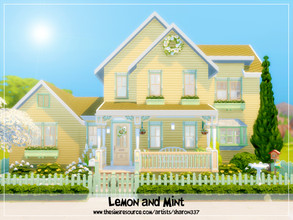 Sims 4 — Lemon and MInt - Nocc by sharon337 — 30 x 20 lot. Value $130,068 4 Bedroom 3 Bathroom . This house contains No