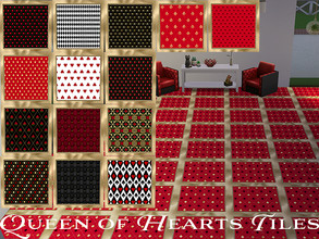 Sims 4 — Queen of Hearts Floor Tiles - Base Game by twosister422 — LameCo Tile Emporium brings you the best in flooring