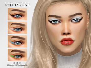 Sims 4 — Eyeliner N16 by -Merci- — Eyeliner for both genders and from teen to elder. Have Fun! 