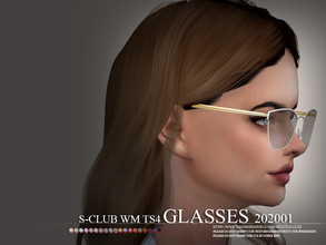 Sims 4 — S-Club ts4 WM Glasses 202001 by S-Club — Glasses, 13 swatches, hope you like, thank you.