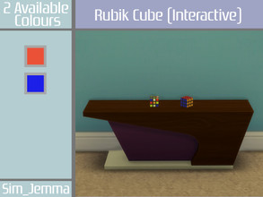Sims 4 — Rubik Cube (Interactive) by JemmaP — Description: New Rubik Cube Mesh made in Blender 2.80 by myself. If you're