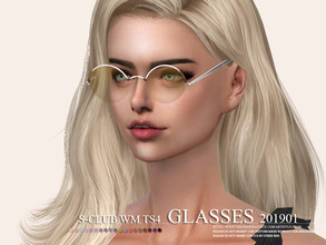 Sims 4 — S-Club ts4 WM Glasses 201901 by S-Club — Glasses, 5 swatches, hope you like, thank you.