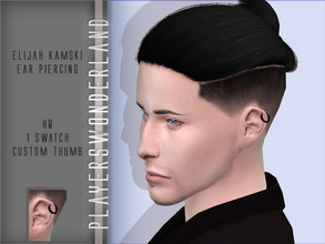 Sims 4 — Elijah Kamski Ear Piercing by PlayersWonderland — HQ Custom thumbnail 1 Swatch May not work with every ear