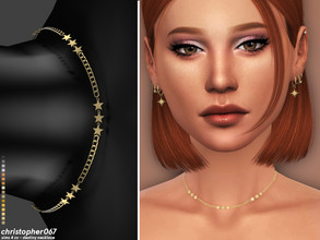 Sims 4 — Destiny Necklace / Christopher067 by christopher0672 — This is a star studded chain choker featuring 3 star