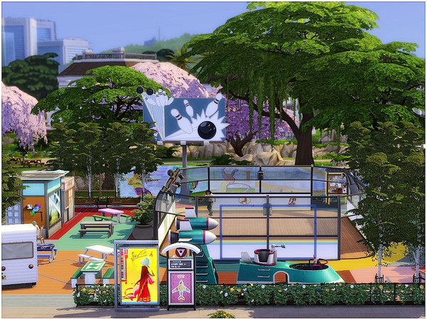 Sims 4 — Neighborhood Park by lotsbymanal — A small colorful park for your sims to enjoy the outdoor, Enjoy...