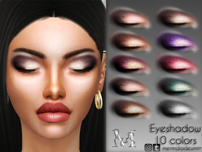 Sims 4 — Eyeshadow MM07 by mermaladesimtr — 10 Swatches All ages For; Female