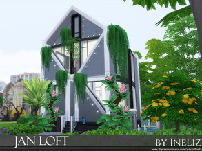 Sims 4 — Jan Loft by Ineliz — Jan Loft is a tiny hideaway place for sims that want to save money and live comfy. Lot