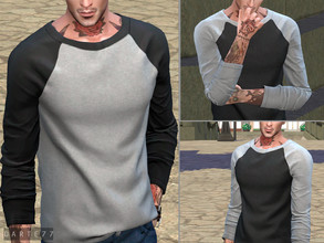 Sims 4 — Raglan Long Sleeve T-Shirt by Darte77 — - 10 swatches; - Shadow and normal maps; - Base game compatible; - HQ