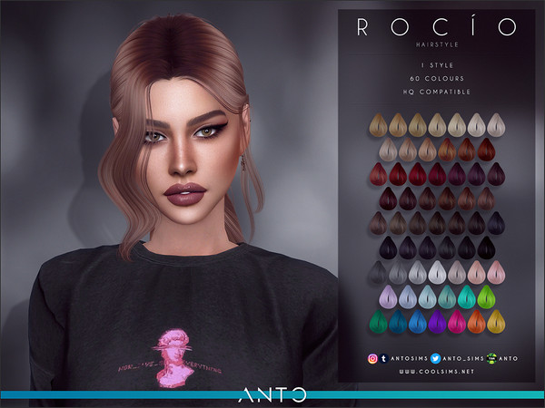 Sims 4 — Anto - Rocio Hairstyle by Anto — Hairstyle for your sims. Hope you like it!
