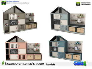 Sims 4 — kardofe_Bambino children's room _Shelving by kardofe — Shelving in the shape of a small house, with pins and