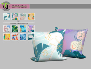 Sims 4 — Shara Throw Pillow V2 by NynaeveDesign — Shara Patio - Throw Pillow V2 Found under: Decor - Miscellaneous Price: