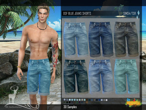 Sims 4 — DSF BLUE JEANS SHORTS by DanSimsFantasy — Summer allows you to enjoy comfort, you can wear this Blue Jeans
