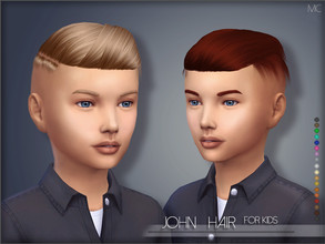 Sims 4 — Mathcope John Hair Kids by mathcope2 — Specifications: *Hat compatible. *EA maxis match colors and more *Male