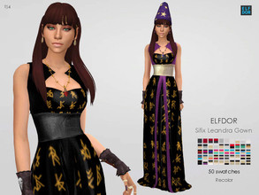 Sims 4 — Sifix Leandra Gown RC by Elfdor — Its a standalone recolor of Sifix dress and you will need the original mesh