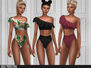 Sims 4 — ShakeProductions 474 - 1 by ShakeProductions — Swimwear New Mesh All LODs Handpainted 16 Colors Credits;