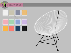 Sims 4 — Shara Acapulco Chair by NynaeveDesign — Shara Patio - Acapulco Chair Found under: Comfort - Living Chairs Price: