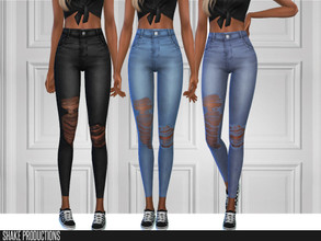 Sims 4 — ShakeProductions 475 - 6 by ShakeProductions — Bottoms/Jeans All LODs Handpainted 6 Colors