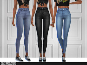 Sims 4 — ShakeProductions 475 - 4 by ShakeProductions — Bottoms/Jeans All LODs Handpainted 6 Colors