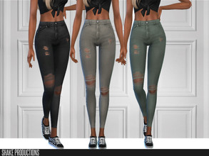 Sims 4 — ShakeProductions 475 - 2 by ShakeProductions — Bottoms/Jeans All LODs Handpainted 10 Colors 