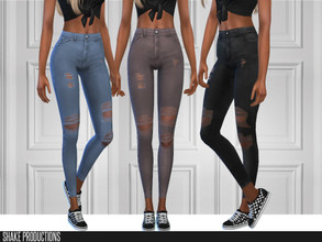 Sims 4 — ShakeProductions 475 - 1 by ShakeProductions — Bottoms/Jeans All LODs Handpainted 10 Colors 