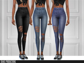 Sims 4 — ShakeProductions 475 - 5 by ShakeProductions — Bottoms/Jeans All LODs Handpainted 6 Colors