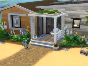 Sims 4 — Modern Beach House by FancyPantsGeneral112 — This is a modern beach house with one bedroom and one bathroom.