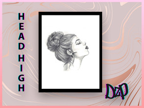 Sims 4 — Head High Painting by Dezzydcreates — 
