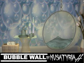 Sims 4 — Bubble Wall - Base Game by NVSatyria2 — First selfmade CC. Design made by me Made with GIMP and TSR Workshop.
