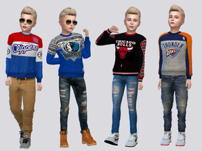 Sims 4 — NBA Pullover Kids by McLayneSims — TSR EXCLUSIVE Standalone item 6 Swatches MESH by Me NO RECOLORING Please