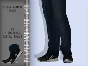 Sims 4 — Elijah Kamski Shoes by PlayersWonderland — HQ 3 Swatches Custom thumbnail