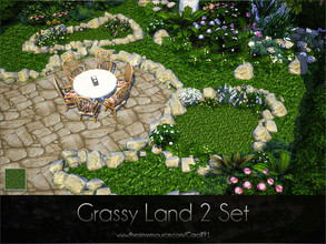 Sims 4 — Grassy Land 2 Set  by Caroll912 — A set of a finer detail floor and larger detail terrain paint. Both creations