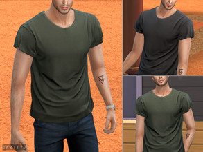 Sims 4 — Short Sleeve Tee by Darte77 — This is basically a male version of the female top I posted on july 26. I added 8