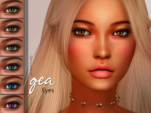 Sims 4 — Gea Eyes N14 by Suzue — -20 Swatches -Facepaint Category -For all Ages and Genders -HQ Compatible