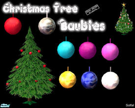 Sims 2 — Christmas Tree Baubles by solfal — Baubles to use with my christmas tree. It has 2 colour options, you can have