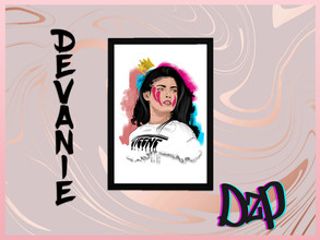 Sims 4 — Devanie Painting by Dezzydcreates — Hello, This painting is called Devanie, as in the Irish name for a dark
