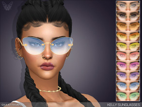Sims 4 — Kelly Sunglasses by feyona — These sunglasses come in 10 colors and work with CAS sunglasses slider by Iconic
