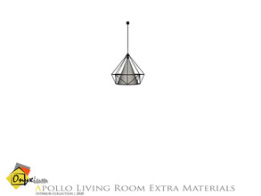 Sims 4 — Apollo Ceiling Lamp Short by Onyxium — Onyxium@TSR Design Workshop Living Room Collection | Belong To The 2020