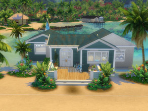 Sims 4 — Sulani Beach House by FancyPantsGeneral112 — This is a two bedrooms, one bathroom beach house!