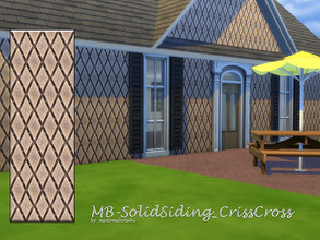 Sims 4 — MB-SolidSiding_CrissCross by matomibotaki — MB-SolidSiding_CrissCross, full plaster wall with criss cross